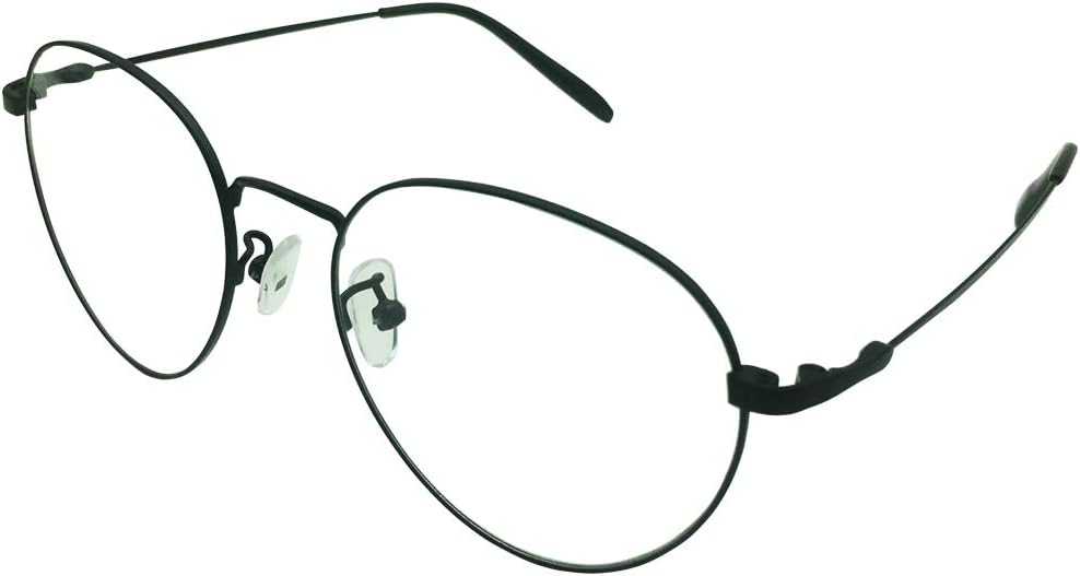 Classic Reading Glasses Mens Womens +1.25 Readers Black Metal Frames Eyewear
