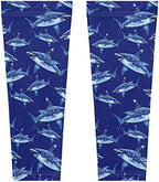FUSURIRE Blue Shark Leg Sleeve Basketball for Youths, Soft Leg Sleeves Socks/Compression for Calf, Breathable Shin/High Elasticity Football Basketball Baseball Accessories for Men