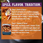 Patak's Butter Chicken Spice Paste, Mild Indian Curry with 8 Expertly Blended Spices, Gluten-Free & Vegan, Flavorful Base for Home Cooking & More, 10 oz Jar