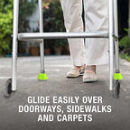 HealthSmart Walker Ski Glides, Walker Caps or Walker Pads for Rollators and Walking Aids, Universal Fit, Mobility Aid, Senior Living Accessory, Pack of 2