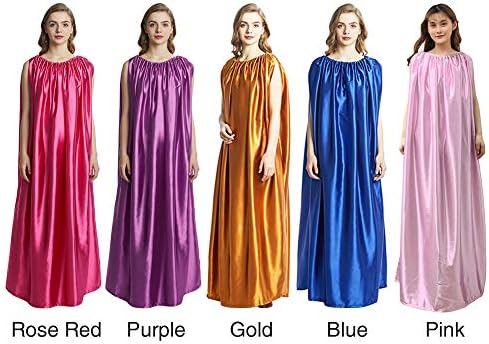 Women Steam Gown, 5 Feet Foldable Sleeveless Artificial Silk Spa Fumigation Bath Robe, Sauna Steam Cloak for Home Fumigation Bathrobe Sweating Tool