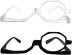 2 Pairs Makeup Reading Glasses Magnifying Make up Spectacles Flip Down Cosmetic Womens Reading Glasses