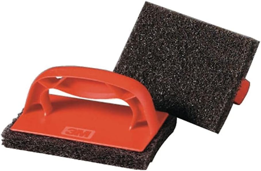 Scotch-Brite Professional 59203 Scotchbrick Griddle Scrubber, 4w x 6d x 3h, Red/Brown, Pack of 12