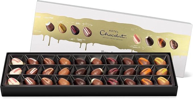 Easter Chocolate Gift Box - 30 Assorted Gourmet Milk, Dark & White Chocolates Eggs – Luxury Easter Candy Gift – Hotel Chocolat Easter Sleekster