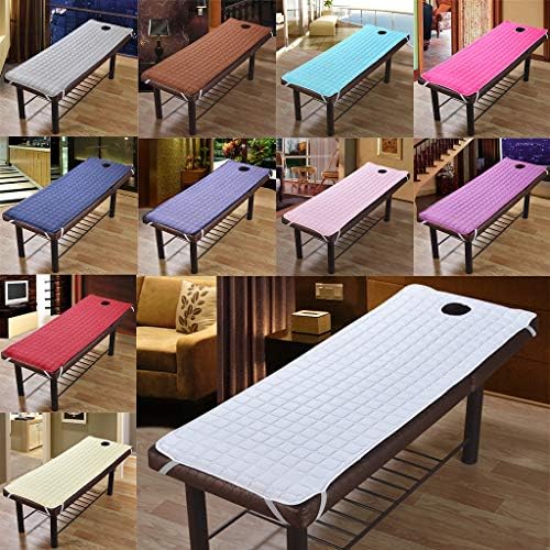 Massage Bed Cover SPA Treatment Couch Mattresses with Breath Hole (180x60cm,White)