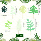 LaVenty Glittery Tropical Leaves Cake Topper Tropical Wedding Cake Decoration greenery Palm Leaf Cake Topper