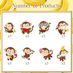 Monkey Birthday Party Decorations - 40PCS Monkey Cupcake Toppers Decoration Animals Themed Cupcake Picks Decor for Baby Shower Supplies