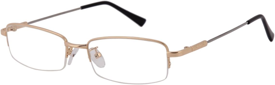 Computer Reading Glasses Mens Womens Half Rim +3.50 Gold Color Radiation Protection Readers