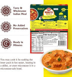 MTR - Minute Meals: Paneer Tikka Masala - Cottage Cheese with Spicy Onion Gravy - Tasty Indian Meal with No Added Preservatives - A Quick Meal Suitable for Vegetarians, Ready in Minutes! (Pack of 6)