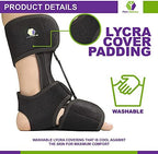 MARS WELLNESS Comfort Dorsal Night Splint - Pain Relief from Plantar Fasciitis, Drop Foot, and Achilles Tendinitis - Large