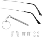 1 Pair Eyeglass Arm Replacement Kit Metal Temples for Glasses Repair Universal Legs Replacement Accessories for Eyeglasses（Silver）