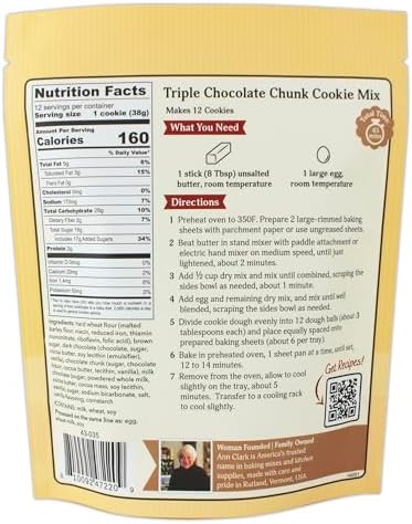 Ann Clark Premium Triple Chocolate Cookie Mix