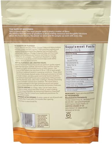 Spectrum Essentials Organic Ground Flaxseed, Gluten Free, 24 Oz