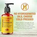 Seven Minerals Frankincense Massage Oil for Massage Therapy - 4oz - Ideal for Professional or at-Home Body Massage. Soothing Natural Blend of Almond, Jojoba & Vitamin E