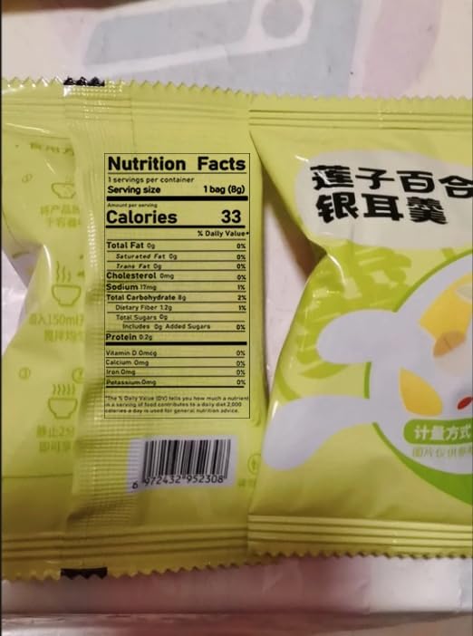 Instant Freeze Dried Tremella Soup,White Fungus Soup with Red Date Snow Pear Dragon Fruit,Healthy Breakfast Congee,Chinese Snack Food,Convenient Dessert,Dim Sum,Afternoon Tea (Mixed flavors,10bags)