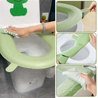 Waterproof Toilet Seat Cushion,New Toilet Seat Cover Pads, Reusable Waterproof EVA Toilet Seat Cushion, Padded Toilet Seat, Washable Toilet Cover Seat Pad for Home Hotel (2pcs Gray)