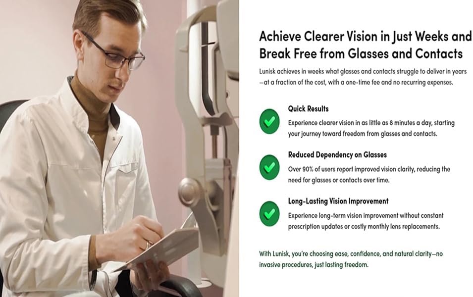 2 Pack Lunisk Correction Glasses, Adjustment Glasses, Help Eye Training And Concentration, Light and Comfortable Frame, Lightweight Frame for Eye Training Focus for Daily Use and Relaxation S9-T18