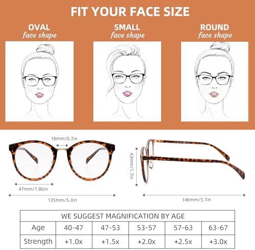 3 Pack Progressive Reading Glasses for Women Men Round Frame Multifocal Readers Fashion Metal Gasket Multi-Focus Glasses(Multicolor, +1.25)