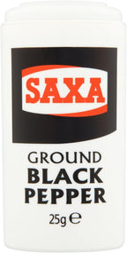Saxa Ground Black Pepper (25g) - Pack of 6