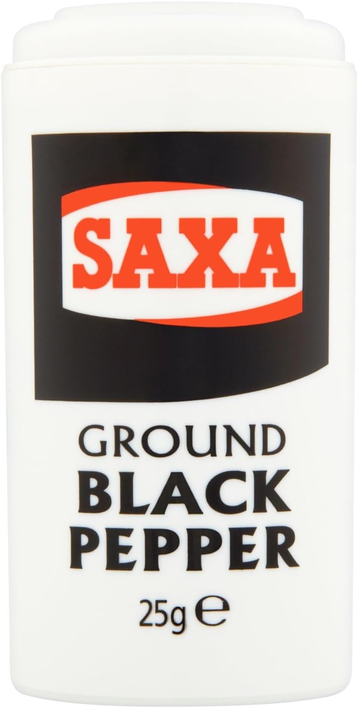 Saxa Ground Black Pepper (25g) - Pack of 6