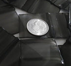 200-2" x 2" Black Plastic Ziplock Baggies Bags