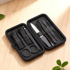 9PCS Nail Clippers and Tweezers Set, Professional Stainless Steel Manicure & Pedicure Kit with Portable Leather Travel Case for Men & Women