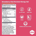 GU Energy Roctane Ultra Endurance Energy Gel, Vegan, Gluten-Free, Kosher, and Dairy-Free On-The-Go Sports Nutrition for Running, Biking, Hiking or Skiing, Strawberry Kiwi (24 Packets)