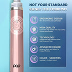 Pop Sonic The Ultimate Pro Toothbrush (Rose Gold) | Rechargeable Toothbrush w/Up to 40,000 Brush Strokes/Minute -Long-Lasting Dupont Nylon Bristles -Teens & Adult Toothbrush
