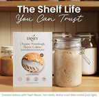 ERNEY Dehydrated Sourdough Starter for Bread Making - Perfect Rise Organic Sourdough Bread Flour with Instruction - Versatile Homemade Pastry Flour Perfect for Artisan Loaf Pizza Muffins - 1 pack