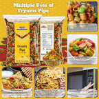 Rani Far Far / Fryums (Wheat & Tapioca Pellet) Round/Pipe Shape 14oz (400g) ~ Vegan, Uncooked, Used to Make Papad, Bhungra / Chip Snack
