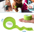 9 Pack 1" x 5 Yards Self Adhesive Bandage Wrap Self Stick Wrap for Ankle, Wrist, Finger, Sports, Breathable Cohesive Vet Tape for Pets (Multi Colors)
