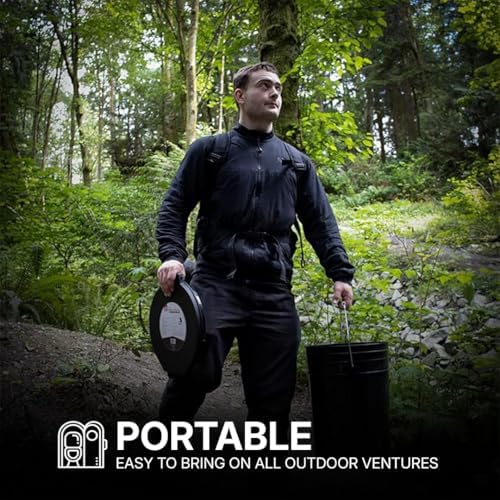 72 HRS Premium Portable Camping Toilet Seat with Lid for 5 Gallon Buckets, Outdoor Camping, Hiking, Emergencies - Perfect for Emergency Preparedness, Backcountry, Car, Boat, Road Trips (No Bucket)