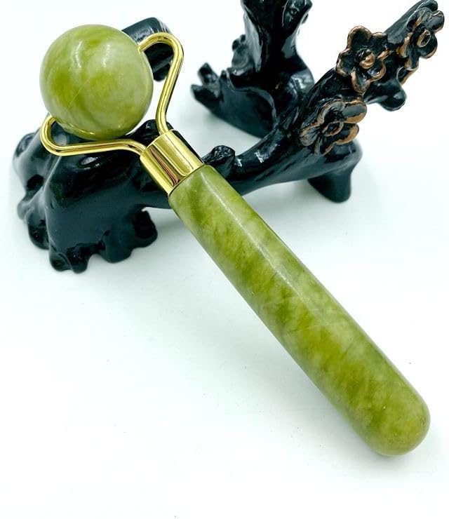 3-in-1 Jade Roller and Gua Sha Facial Kit | 100% Natural Jade Stone Massager Set for Anti-Aging, Wrinkle Reduction & Skin Care | Perfect Beauty Tool for Face, Eyes, and Body