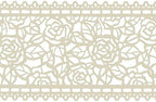 Funshowcase Large Pre-Made Ready to Use Edible Cake Lace Rose Blossom Ivory White 14-inch 10-piece Set