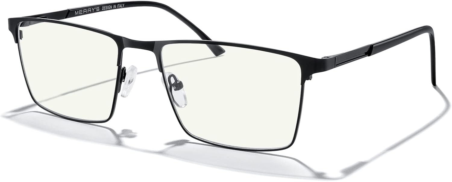 MERRY'S Men's Blue Light Blocking Glasses - Vintage Computer Reading Glasses for Men
