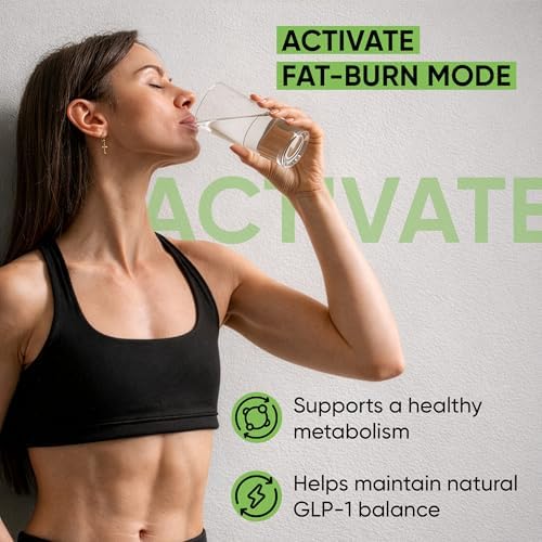 Green Tea Fat Burner Weight Loss Diet Pills for Men & Women - GLP-1 Activate Metabolism Booster & Appetite Suppressant Thermogenic Fat Burner with Green Coffee Bean & Raspberry Ketones - 60 capsules