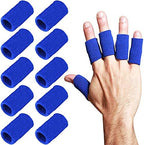 20 Pieces Finger Sleeves Thumb Splint Braces Support Elastic Compression Braces Stretchy Finger Protector for Relieving Pain Calluses Arthritis Knuckle Sports Aid