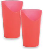 Essential Medical Supply Power of Red Adaptive Reusable Nose Cut Out Cup for Easier Drinking - Nosey Style Cup for Seniors and Adults - 2 Cups Included