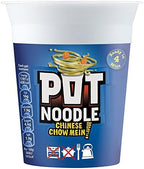 Pot Noodle Chinese Chow Mein Flavour - 90g - Pack of 4 (90g x 4)