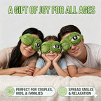 3D Funny Frog Sleep Mask, Funny Cute Animal Eye Mask for Sleeping, Soft Comfortable Eye Mask for Kids & Adults, Blackout Sleeping Mask for Travel, Nap, Night Sleep (Green*1Pc)