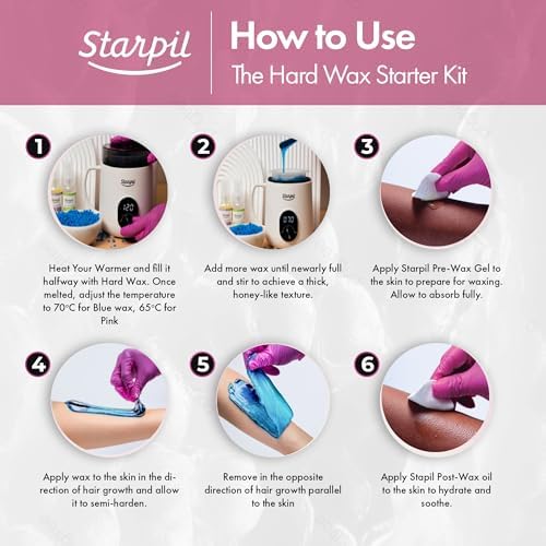 Starpil Wax Warmer - Digital Mini Wax Warmer for Hair Removal 8.4oz / 238g – Best for Hard Wax Beads – Use for Hair Removal – Adjustable Temperature Wax Pot for Facial Hair (White)