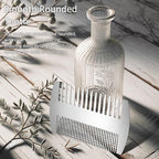 Stainless Steel Comb - Credit Card-Sized, Anti-Static Dual-Action Beard and Hair Comb, Perfect for Grooming on the Go, Presented in Elegant Gift Box