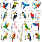 36pcs Parrot Cupcake Toppers Tropical Bird Party Cake Cupcake Picks Decorations for Parrot Theme Birthday Party Decorations Hawaii Luau Party Supplies