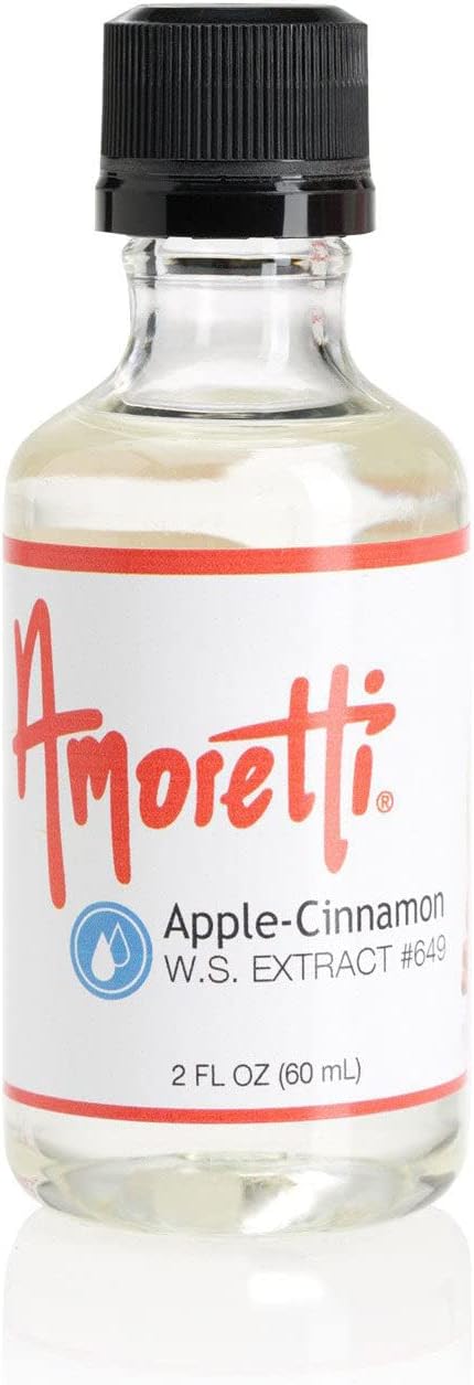Amoretti - Apple Cinnamon Extract Water Soluble 2 oz - Highly Concentrated & Perfect For Pastry, Savory, Brewing, and more, Preservative Free, Vegan, Kosher Pareve, Keto Friendly