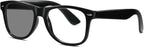 Photochromic Day Night Sunglasses Blue Light Blocking Glasses for Men and Women Retro Rectangle Black Frame Photochromic Lens