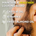 The Beard Club Premium Beard Kit for Men - Grooming & Care Kit - Cedar & Sandalwood Oil, Sandalwood Balm, Shampoo, Brush, Comb, Trimming Scissors, Straight Edge Razor - Gift Set