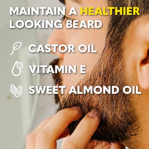 The Beard Club Premium Beard Kit for Men - Grooming & Care Kit - Cedar & Sandalwood Oil, Sandalwood Balm, Shampoo, Brush, Comb, Trimming Scissors, Straight Edge Razor - Gift Set