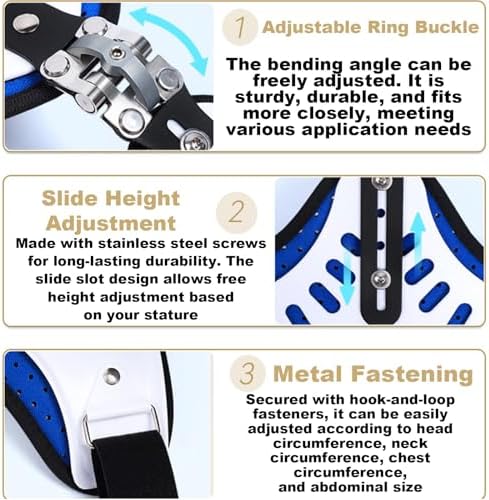 Unisex Adjustable Immobilization Brace, Detachable Orthosis Cervical Thoracic, U Lumbar Support, Cervical Orthotic for Cervical Spine Surgery