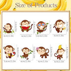 Monkey Birthday Party Decorations - 40PCS Monkey Cupcake Toppers Decoration Animals Themed Cupcake Picks Decor for Baby Shower Supplies