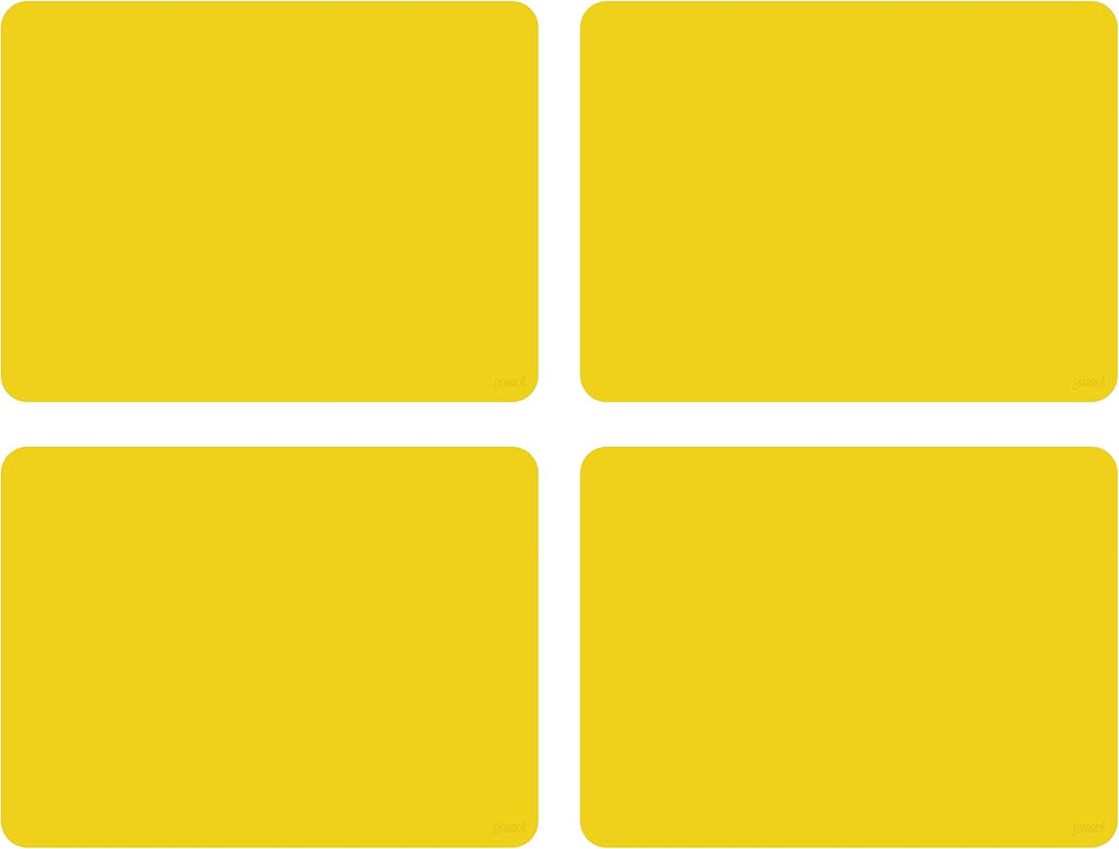 GASARÉ, Placemats Set of 4, Silicone Placemats, Table Mats, Non-Slip, Easy to Clean, Heat Resistant, Flexible, 20% Thicker, 16 x 12 inches x 1.1mm, Yellow